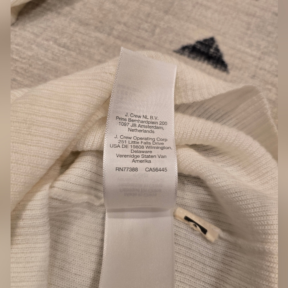 NWT Madewell Ribbed Merino Wool Mockneck Sweater Tee ivory xs $75 *flaw* - Picture 11 of 14